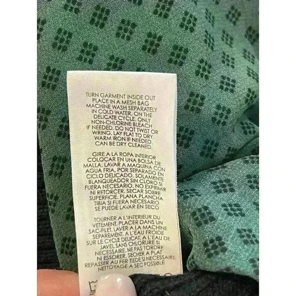 CAbi Black Knit Green mixed media Sweater Get Together Women’s Size XSmall - Picture 6 of 8